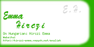 emma hirczi business card